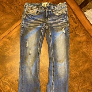 EUC WOMENS trademark JEANS SZ 27/32 (3/4)